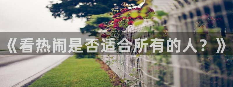 球速体育：《看热闹是否适合所有的人？》